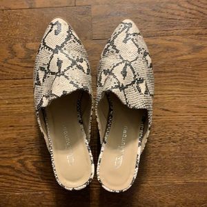 CL Laundry snakeskin mules